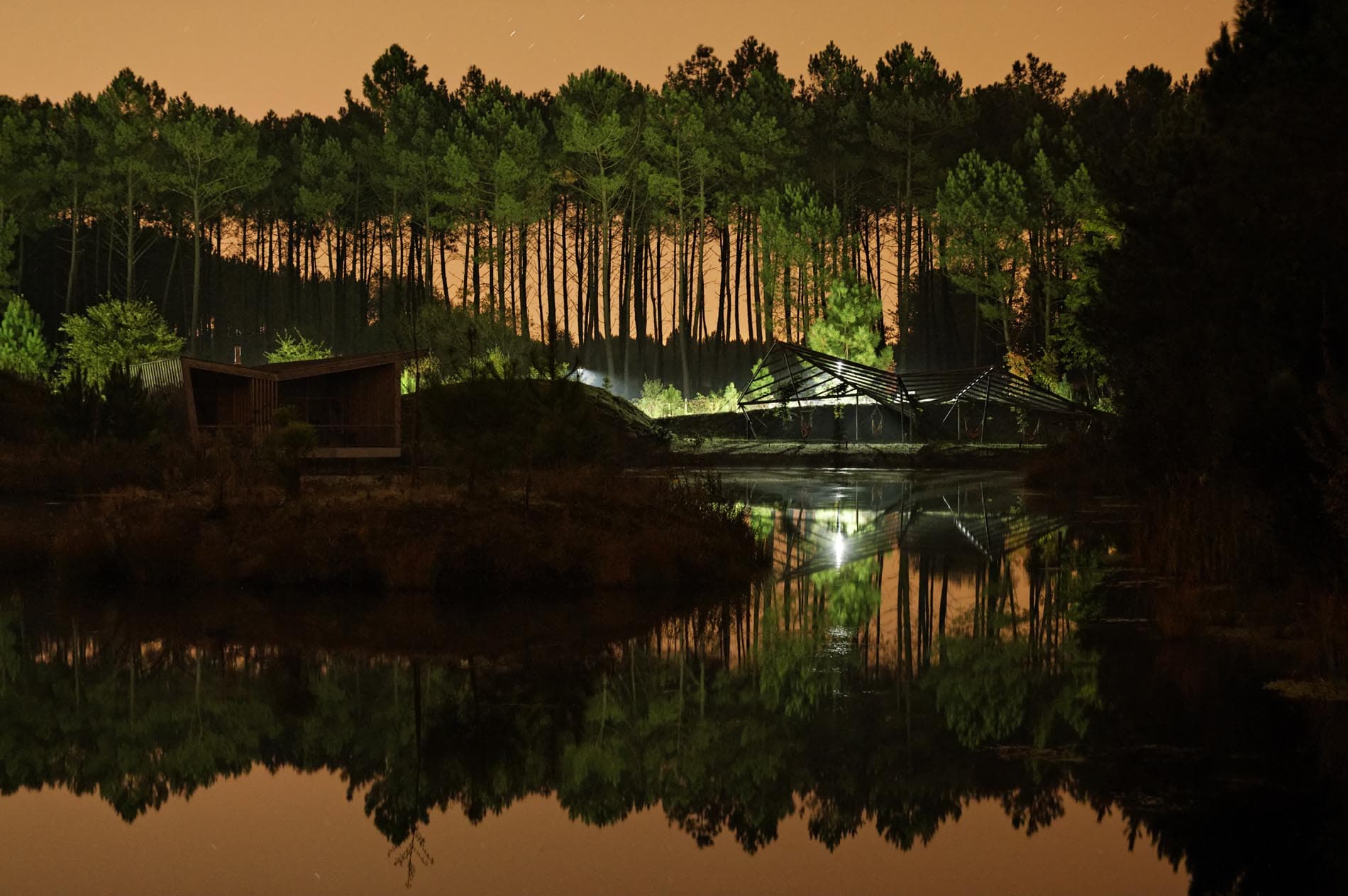 Vue Lodges Modges Les Echasses De Nuit